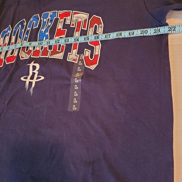 Fanatics NWT NBA‎ Rockets Bannerwave Short Sleeve Navy Cotton T-Shirt Size Large - Picture 5 of 6